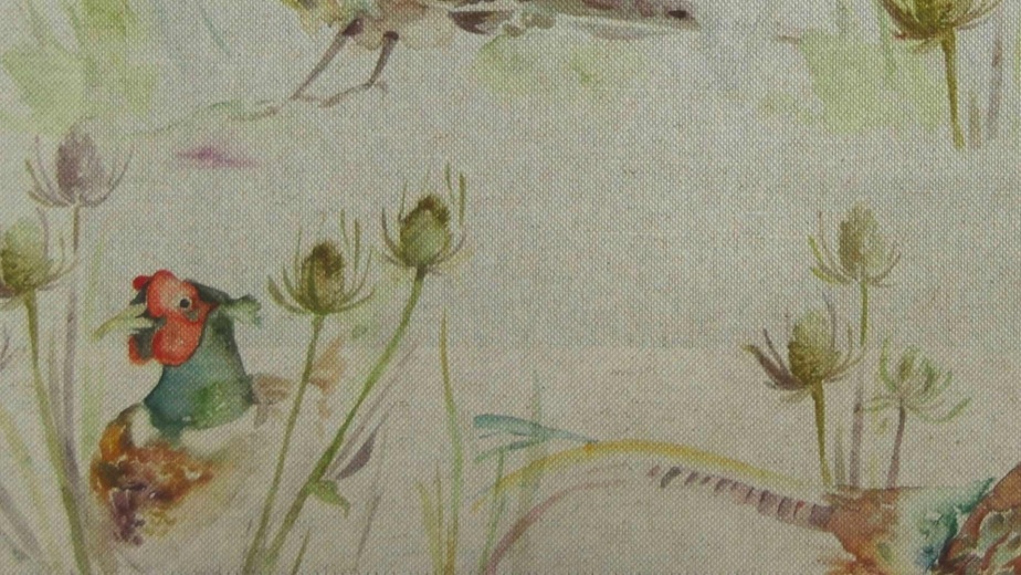 Bowmont Pheasants Linen Fabric