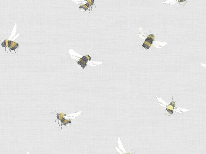 Busy Bees White Fabric
