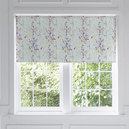 Voyage Maison Armathwaite Violet Duck Egg Blackout Roller Blind