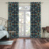 Curtains in Emerald Forest Midnight Jacquard by Clarke And Clarke