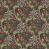 Seaweed Ebony/Poppy Fabric by Morris & Co