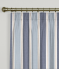 Pencil Pleat Curtains Stamford Stripe Denim