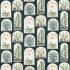Terrariums Ink/Papaya Fabric by Sanderson