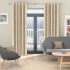 Curtains in Wild Strawberry Blush Linen by Clarke And Clarke