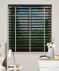 Ebony Wood Venetian Blind With Dark Grey Tape