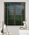 Ebony Wood Venetian Blind With Olive Tape