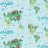 Made To Measure Roman Blinds World Map Multi Flat Image