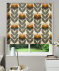 Roman Blind Orla Kiely Rosebud Orange 1