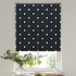 Roman Blind in Spot Flower Dark Marine