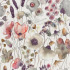 Hibbertia Boysenberry Cream Fabric by Voyage