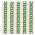 Swatch of Red Car Stripe Forest/Linen