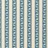 Red Car Stripe Indigo/Linen Fabric by Morris & Co