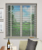 Slate Wood Venetian Blind With White Tape