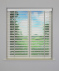 White Wooden Venetian Blind With Slate Tape