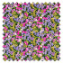 Swatch of Wildflower Meadow Emerald/Amethyst/Spinel