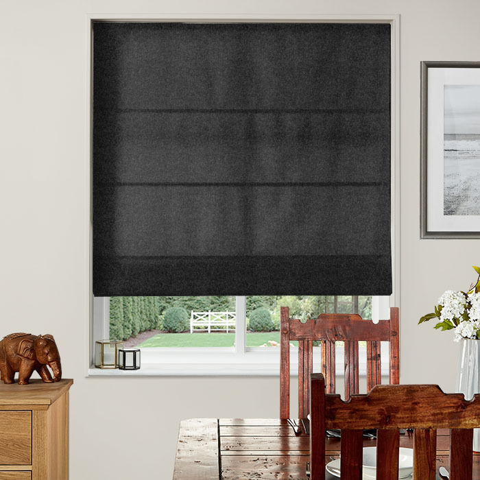 Earth Charcoal Roman Blind