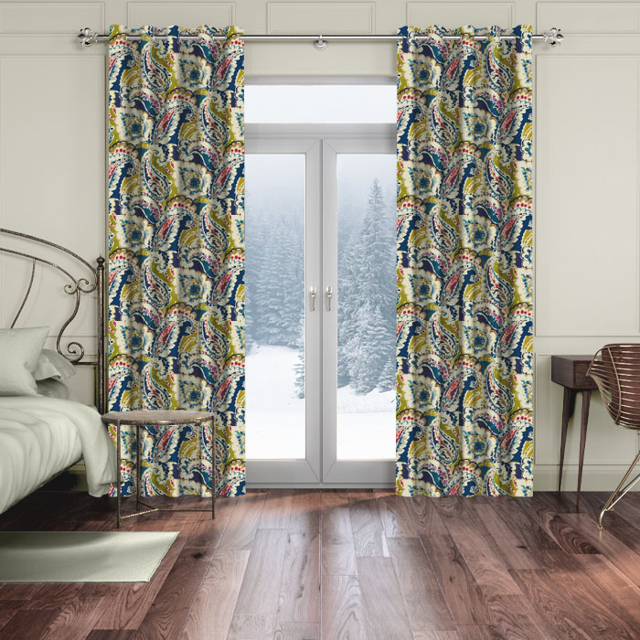 Curtains in Aretha Navy