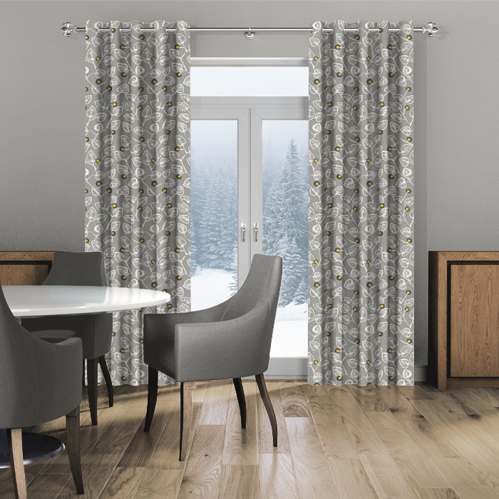 Curtains in Elva Silver