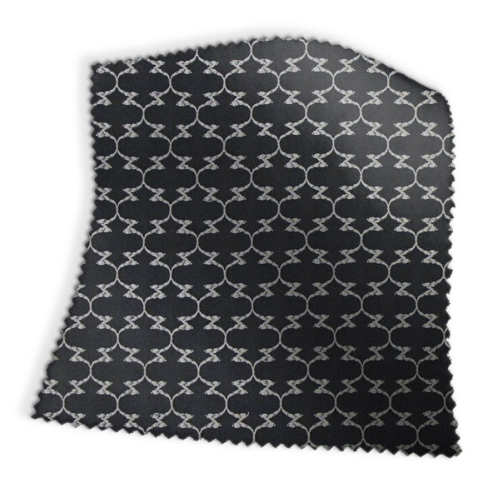 Made To Measure Roman Blinds Lacee Noir Swatch
