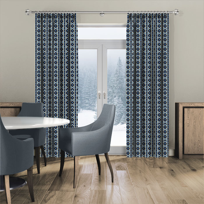 Curtains in Bazaar Navy