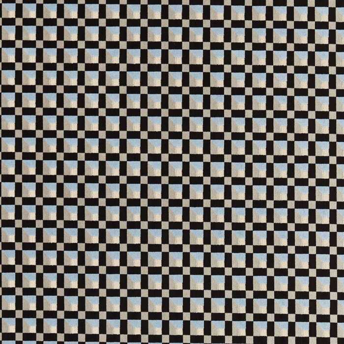 Blocks Cornflower/Black Earth/Sketched Fabric by Harlequin