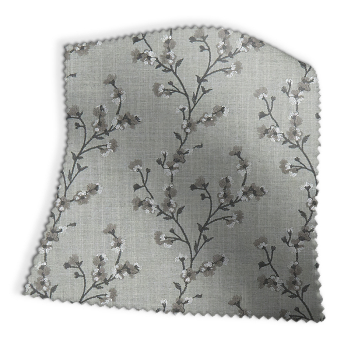 Made To Measure Curtains Blossom Charcoal Swatch