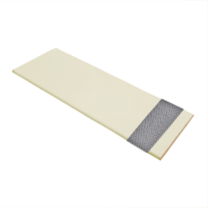 Cream Wood Venetian Blind With Dark Grey Tape Swatch