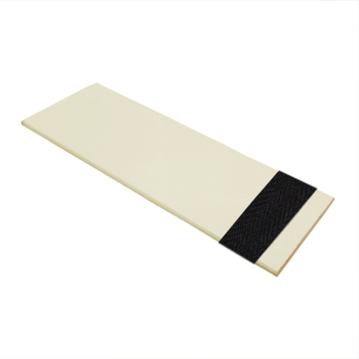 Cream Wood Venetian Blind With Ebony Tape Swatch