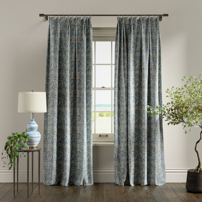 Curtains in Acanthus Denim