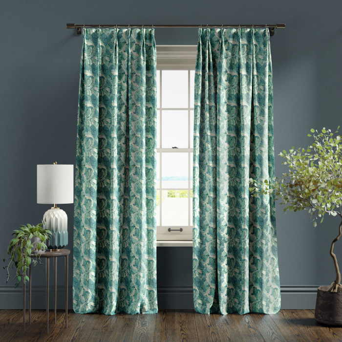 Curtains in Acanthus Teal