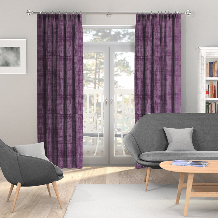 Made To Measure Curtains Alessia Velvet Aubergine