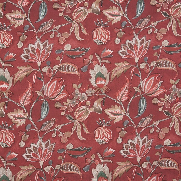 Azalea Cranberry Fabric by Prestigious Textiles