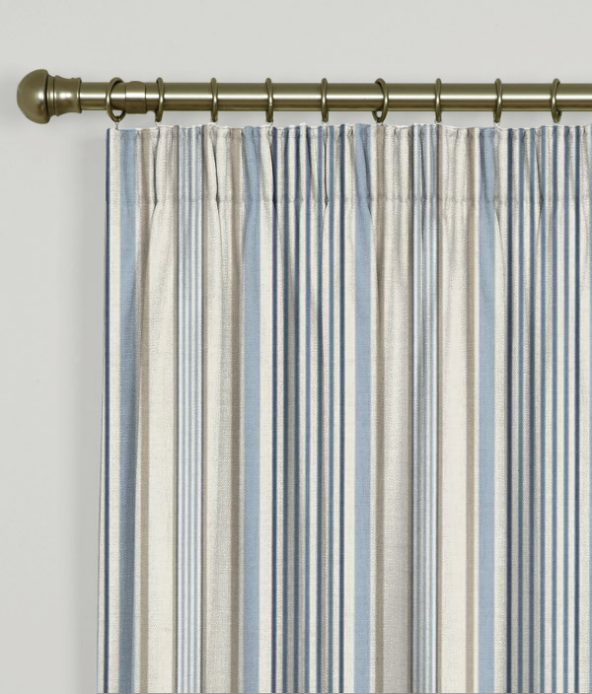 Pencil Pleat Curtains Belle Chambray