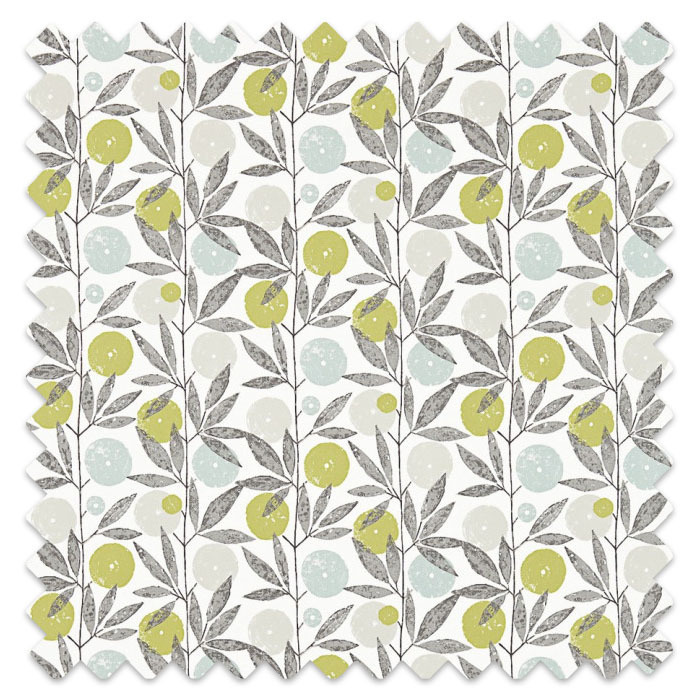 Swatch of Blomma Kiwi Pumice Marine by Scion