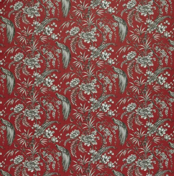 Botanist Crimson Fabric by Ashley Wilde