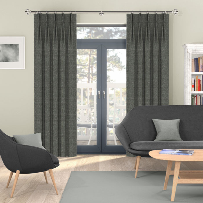 Curtains in Boucle Granite