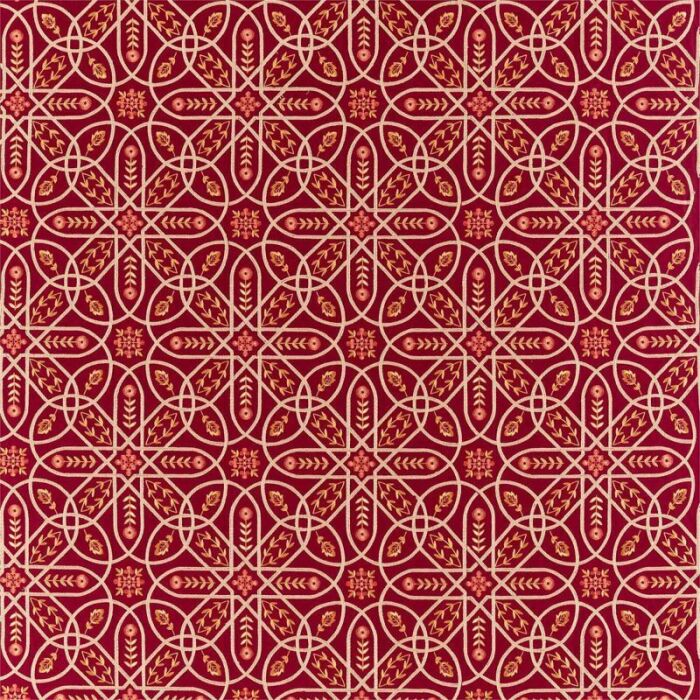 Brophy Embroidery Wine Fabric by Morris & Co