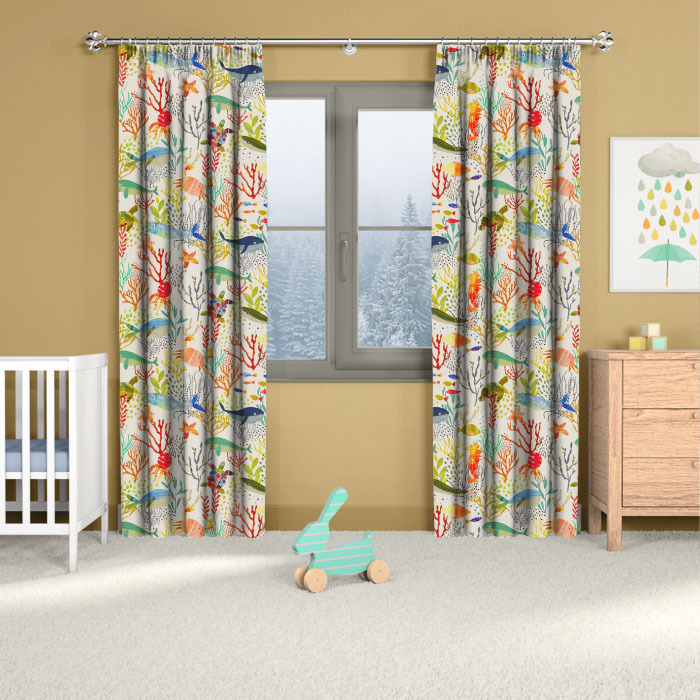 Bubbles Jungle Curtains for Children