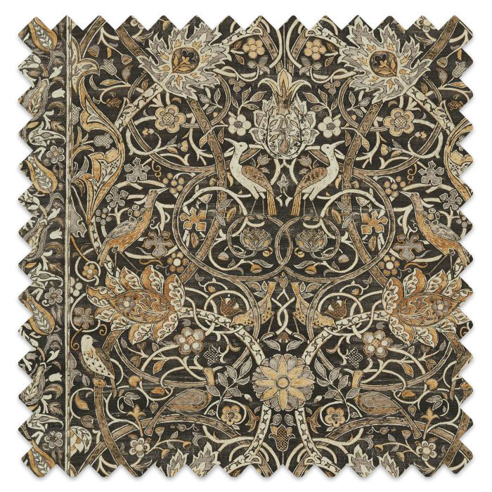 Swatch of Bullerswood Charcoal/Mustard