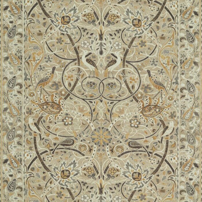 Bullerswood Stone/Mustard Fabric by Morris & Co