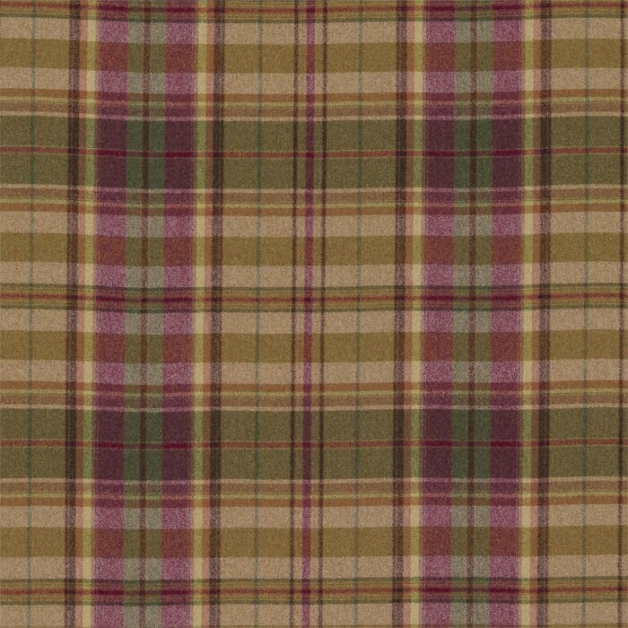 Byron Caramel/Burgundy Fabric by Sanderson