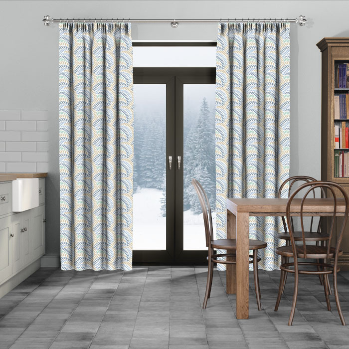 Curtains in Cavallo Blue