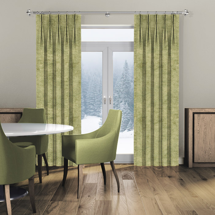 Chenille Sage Curtains