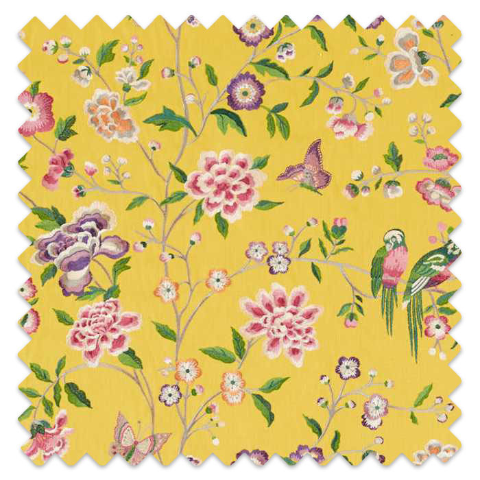 Swatch of Chinoiserie Hall Papavera