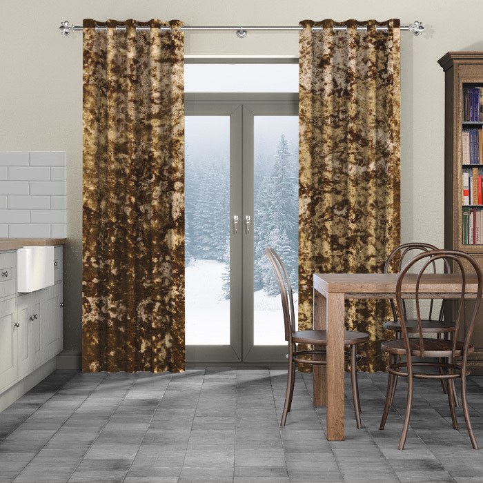 Made To Measure Curtains Crush Velvet Walnut
