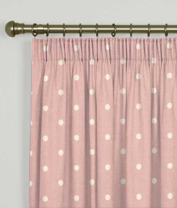 Pencil Pleat Curtains Dotty Rose