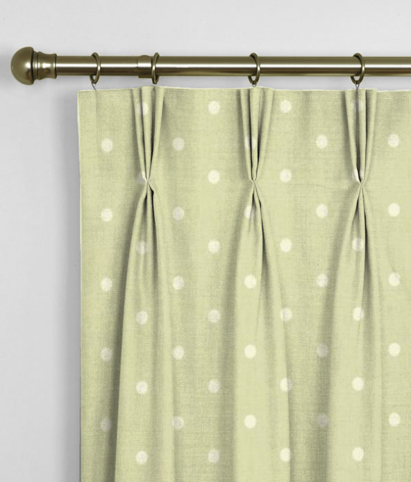 Pinch Pleat Curtains Dotty Sage