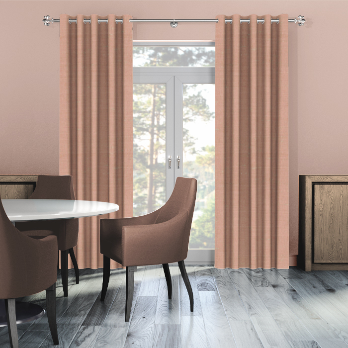 Made To Measure Curtains Dupion Faux Silk Salmon