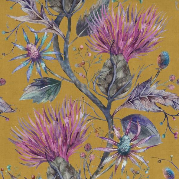 Elysium Gold Fabric by Voyage