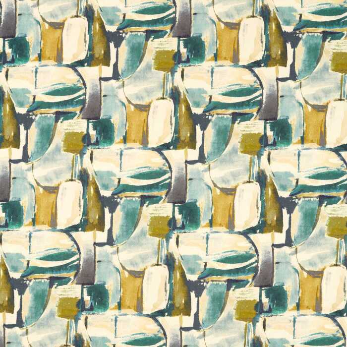 Figura Teal Mineral Fabric by Clarke And Clarke